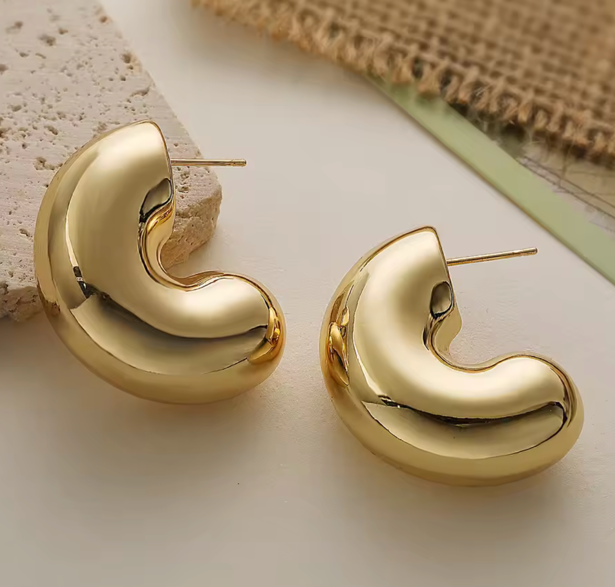 Luxury Chunky Water Drop Stud Earrings