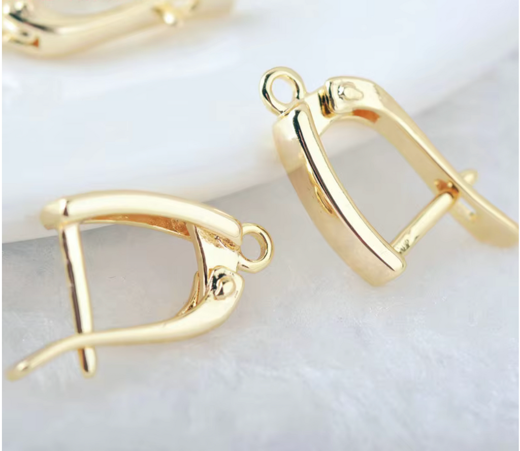 5A Zircon Square Hoop Earrings for Women