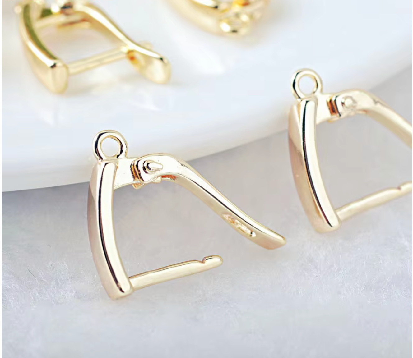 5A Zircon Square Hoop Earrings for Women
