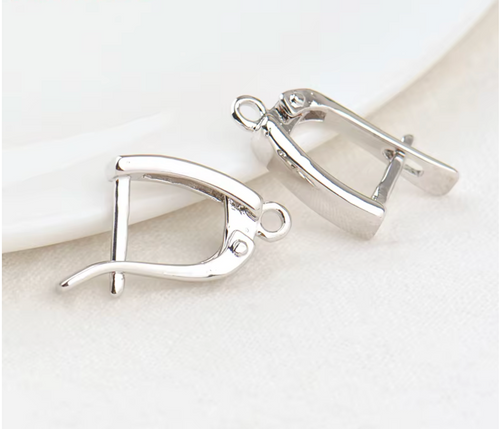 5A Zircon Square Hoop Earrings for Women