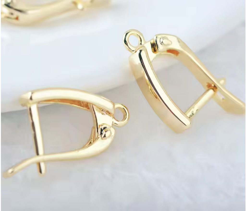 5A Zircon Square Hoop Earrings for Women