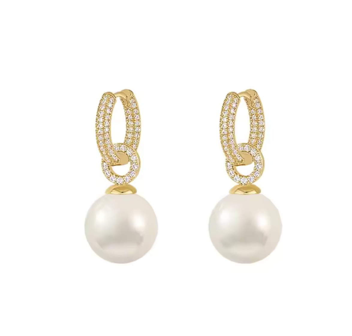 Luxury Pearl Pendant & Zircon Earrings Set for Women