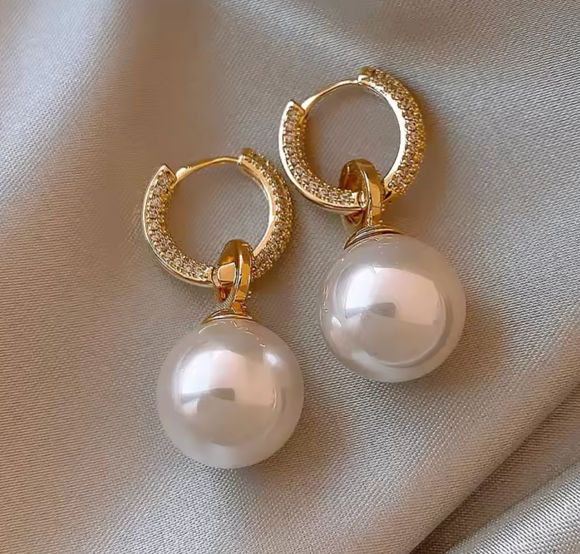 Luxury Pearl Pendant & Zircon Earrings Set for Women